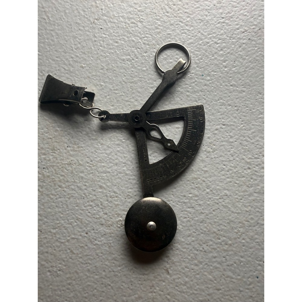 Vintage Metal Handheld Postal Scale Letter Weigher Pendulum Clip Analog Tool